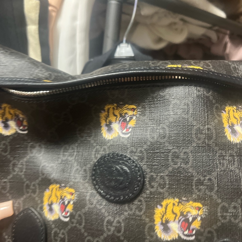 Gucci Black Tiger Print Men's Bag
